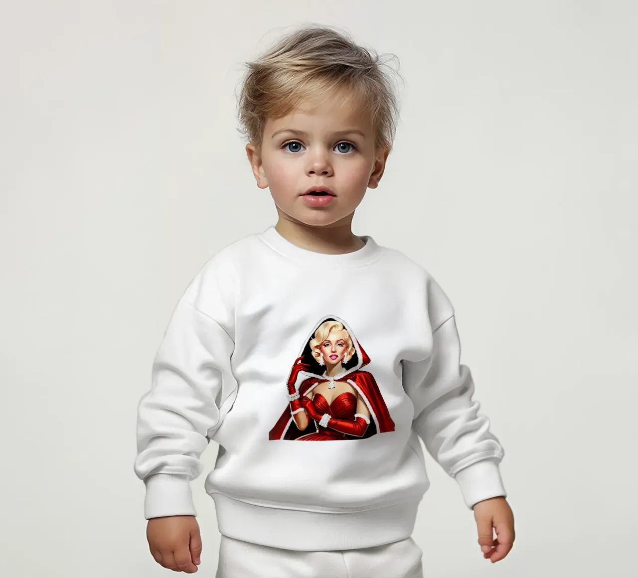 Marilyn come Babbo Natale felpa neonato da ARTOMATIC