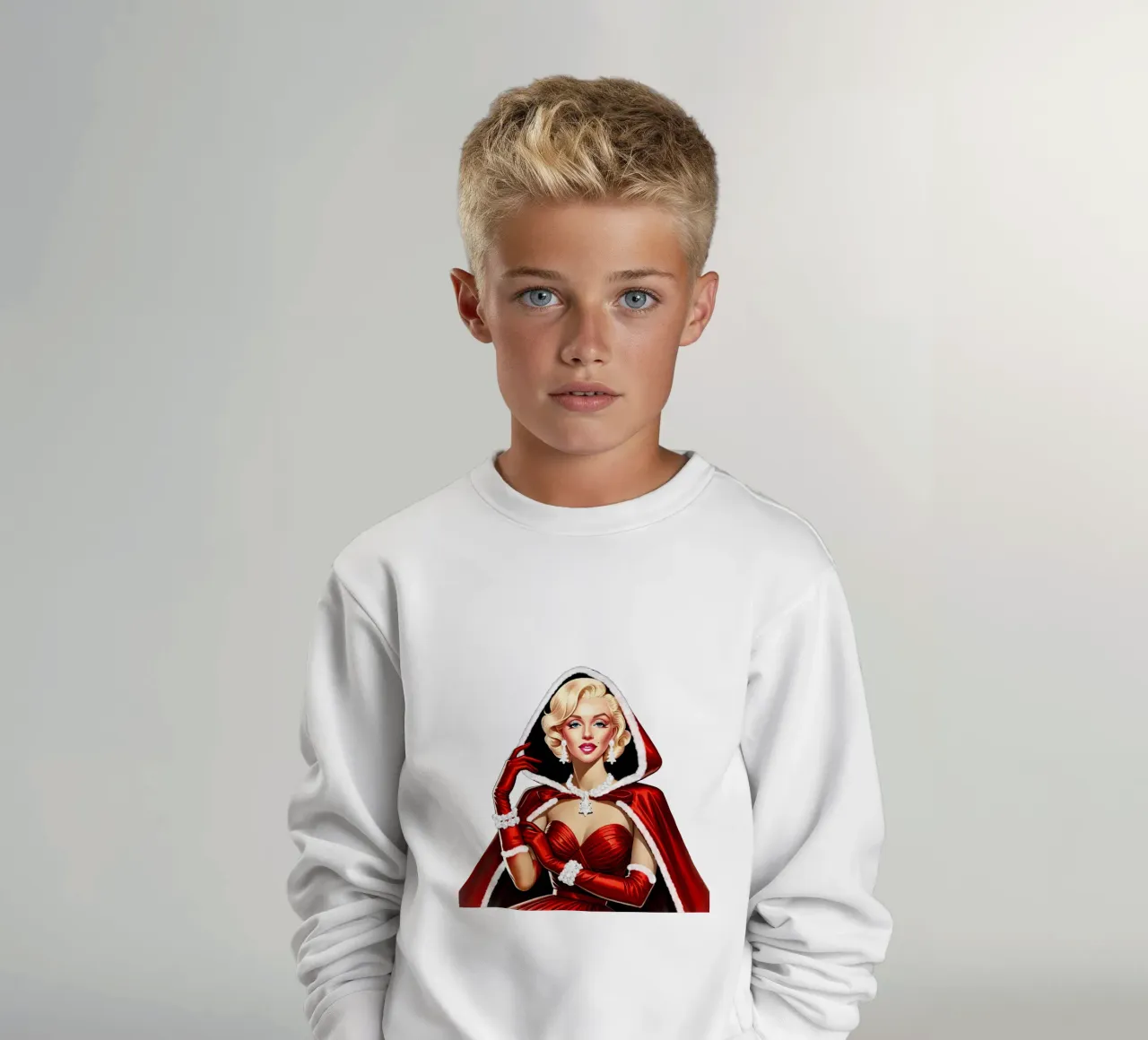 Marilyn como Papá Noel sudadera para niño de ARTOMATIC