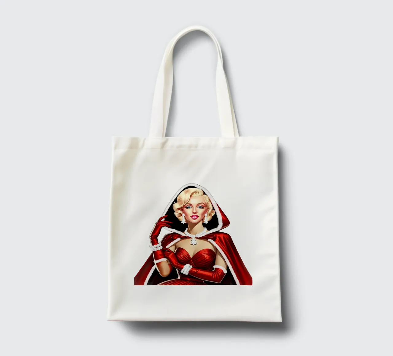 Marilyn As Santa Claus tote bag by ARTOMATIC