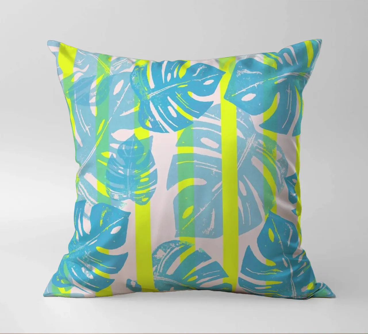 Monstera Neon cuscino da Bianca Green