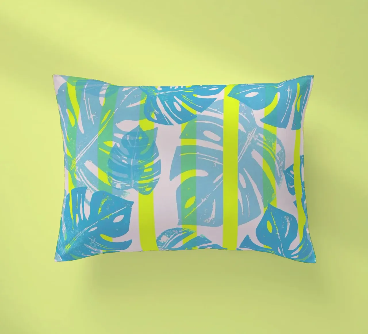 Monstera Neon cuscino da Bianca Green