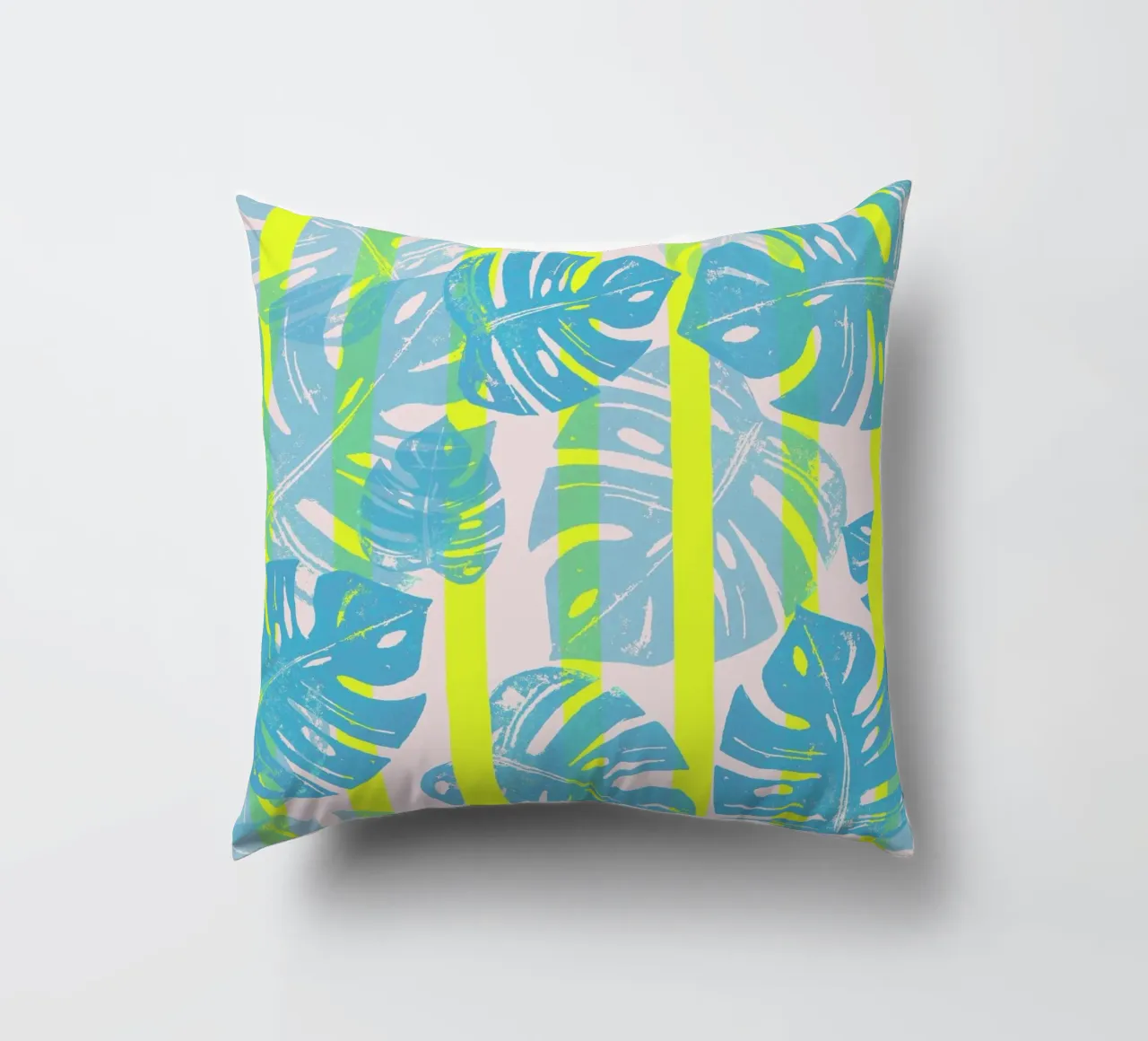 Monstera Neon cuscino da Bianca Green