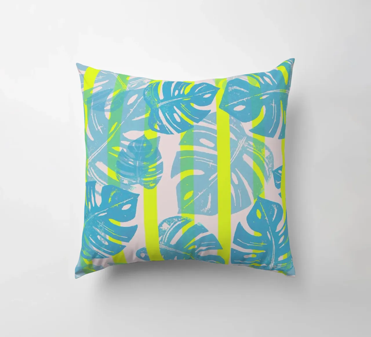Monstera Neon cuscino da Bianca Green