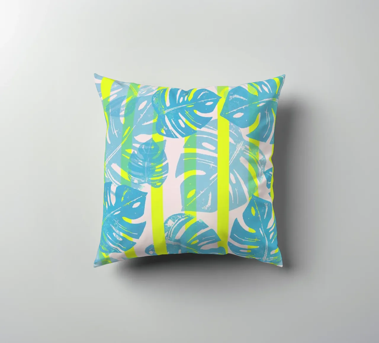 Monstera Neon cuscino da Bianca Green