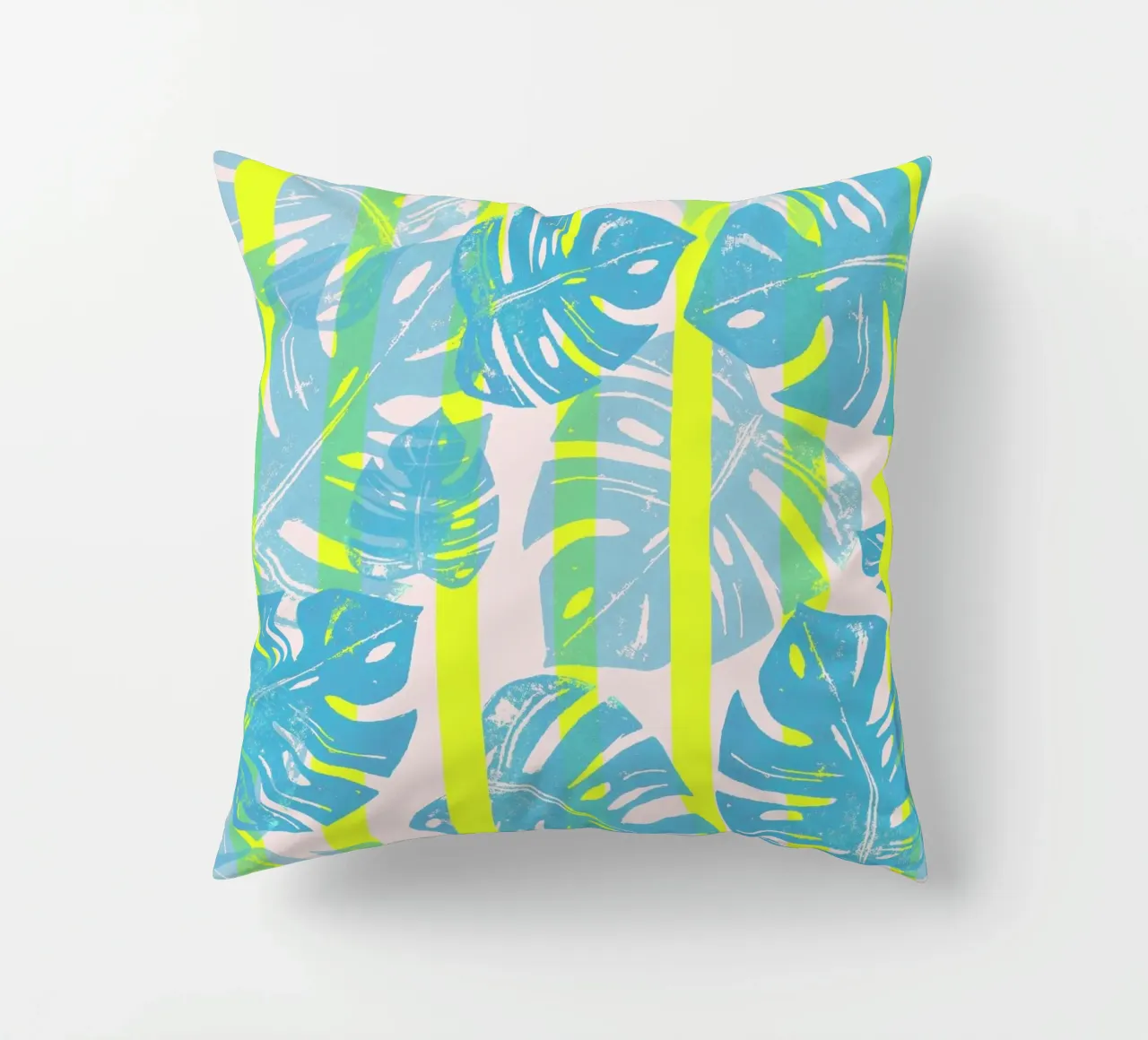 Monstera Neon cuscino da Bianca Green