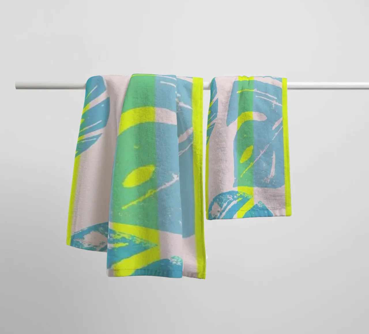 Monstera Neon asciugamano da bagno da Bianca Green