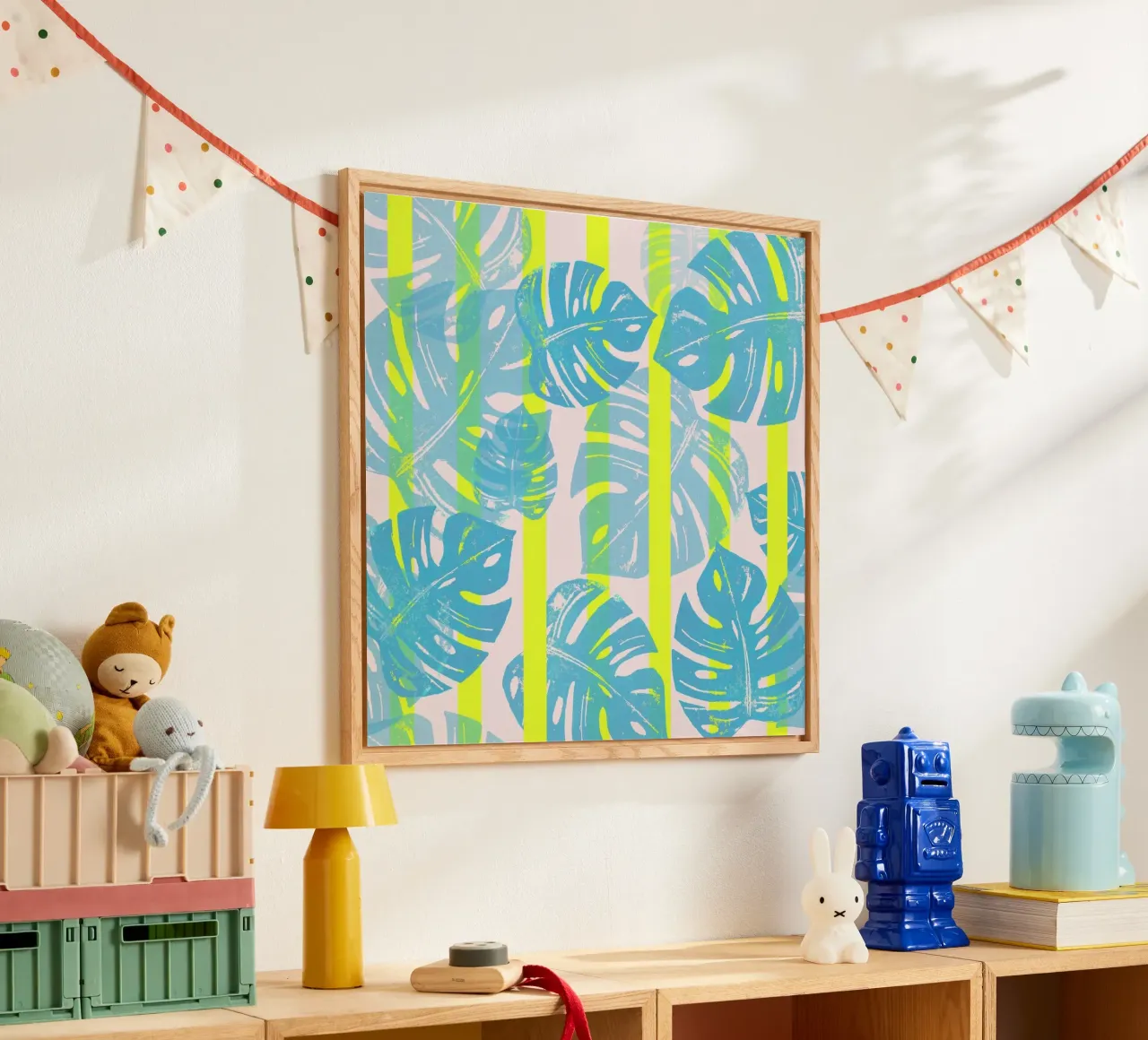 Monstera Neon plexiglass da Bianca Green