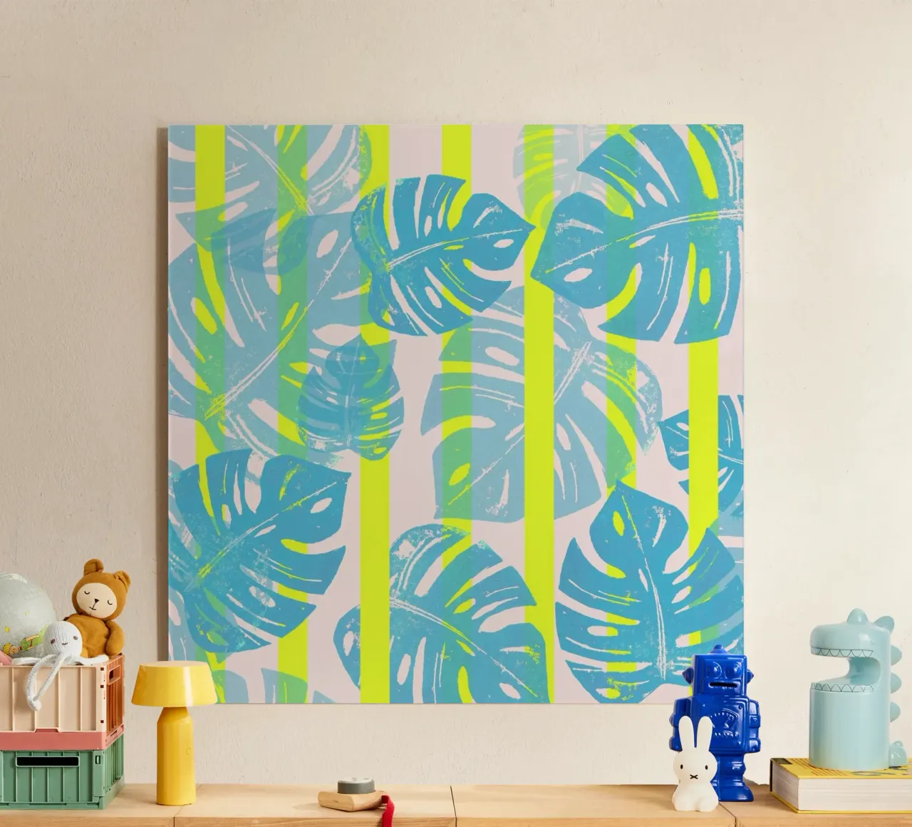 Monstera Neon plexiglass da Bianca Green