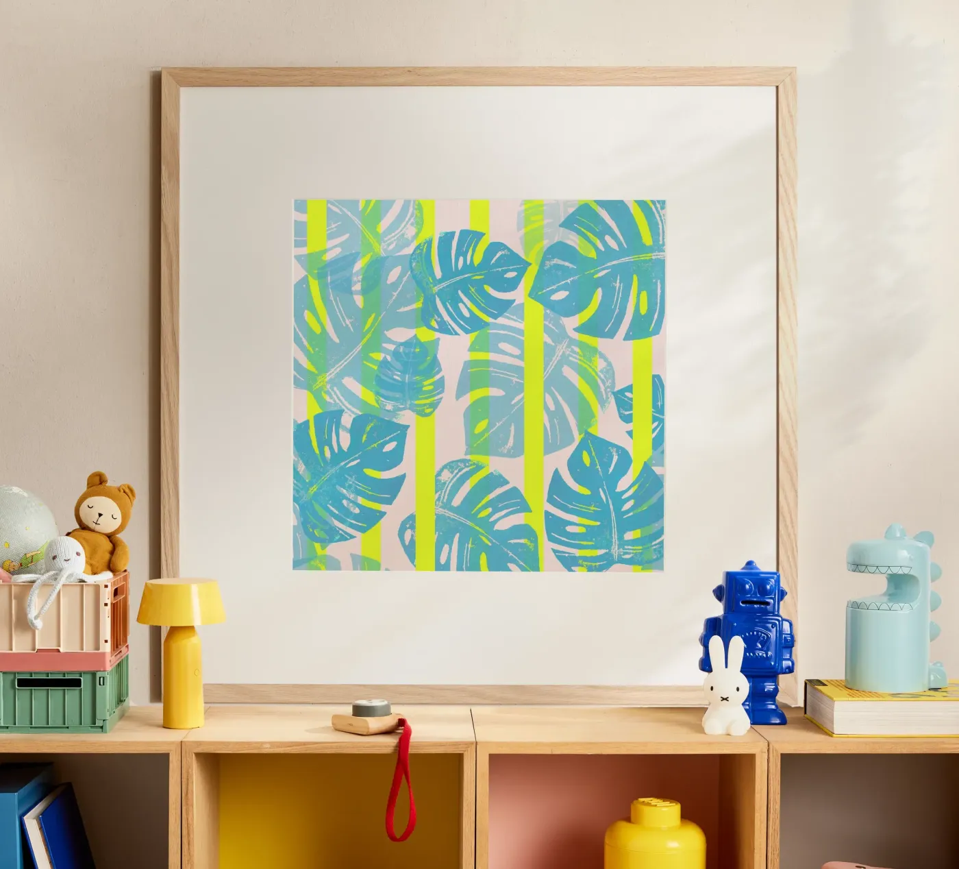 Monstera Neon poster da Bianca Green
