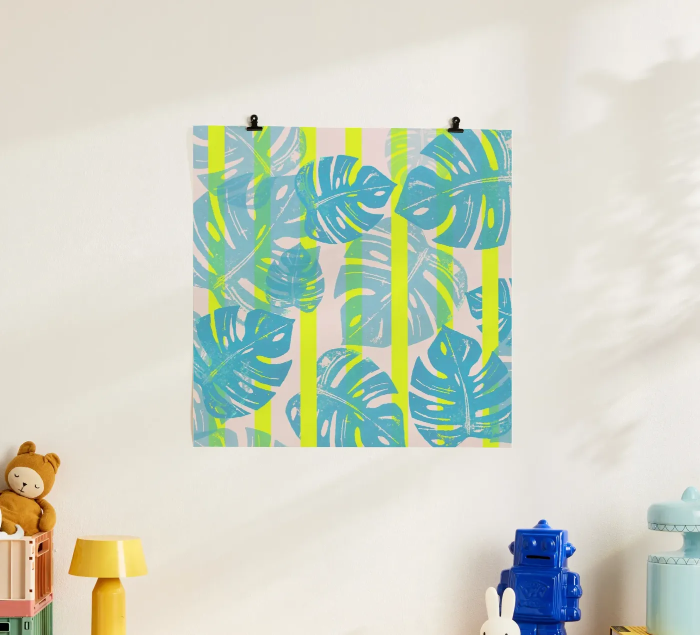 Monstera Neon poster da Bianca Green