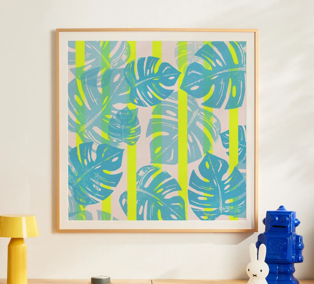 Monstera Neon poster da Bianca Green