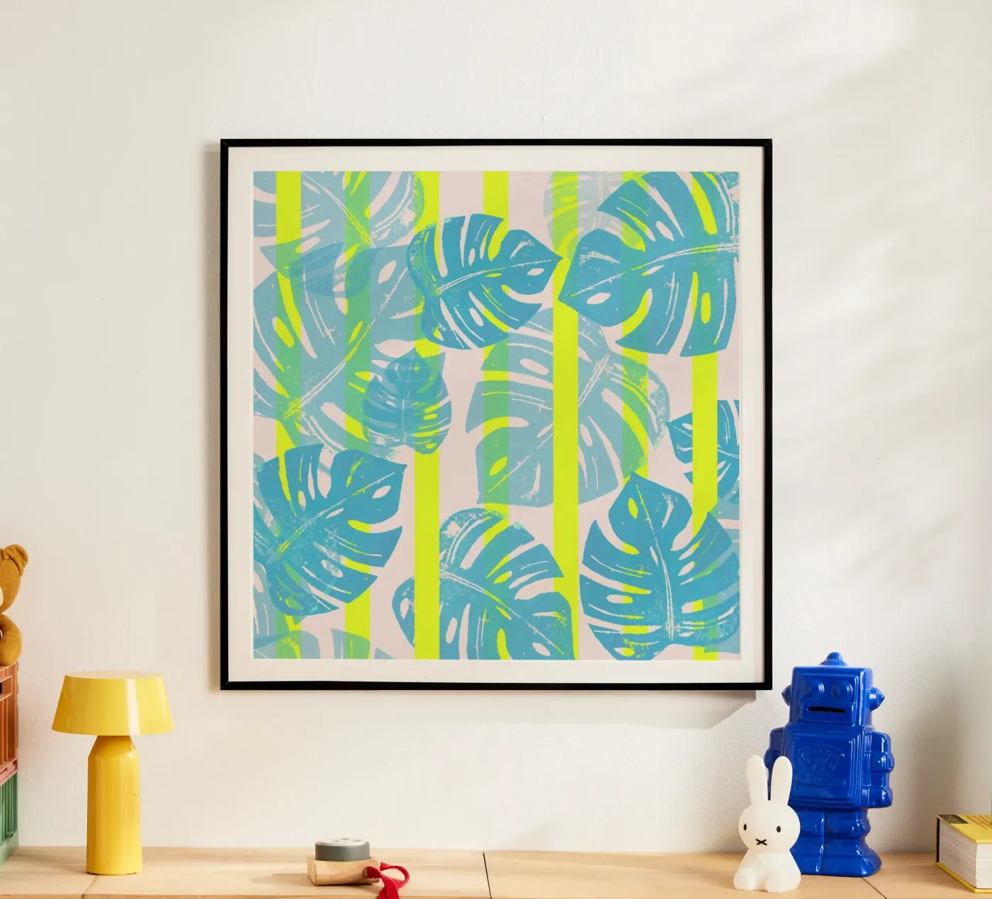 Monstera Neon poster da Bianca Green