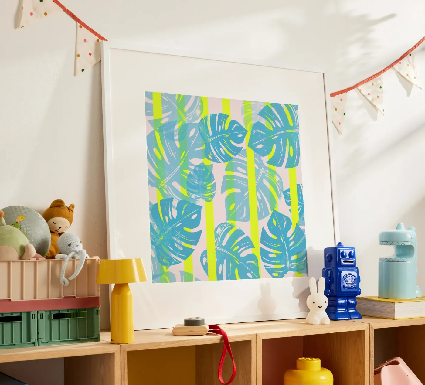 Monstera Neon poster da Bianca Green