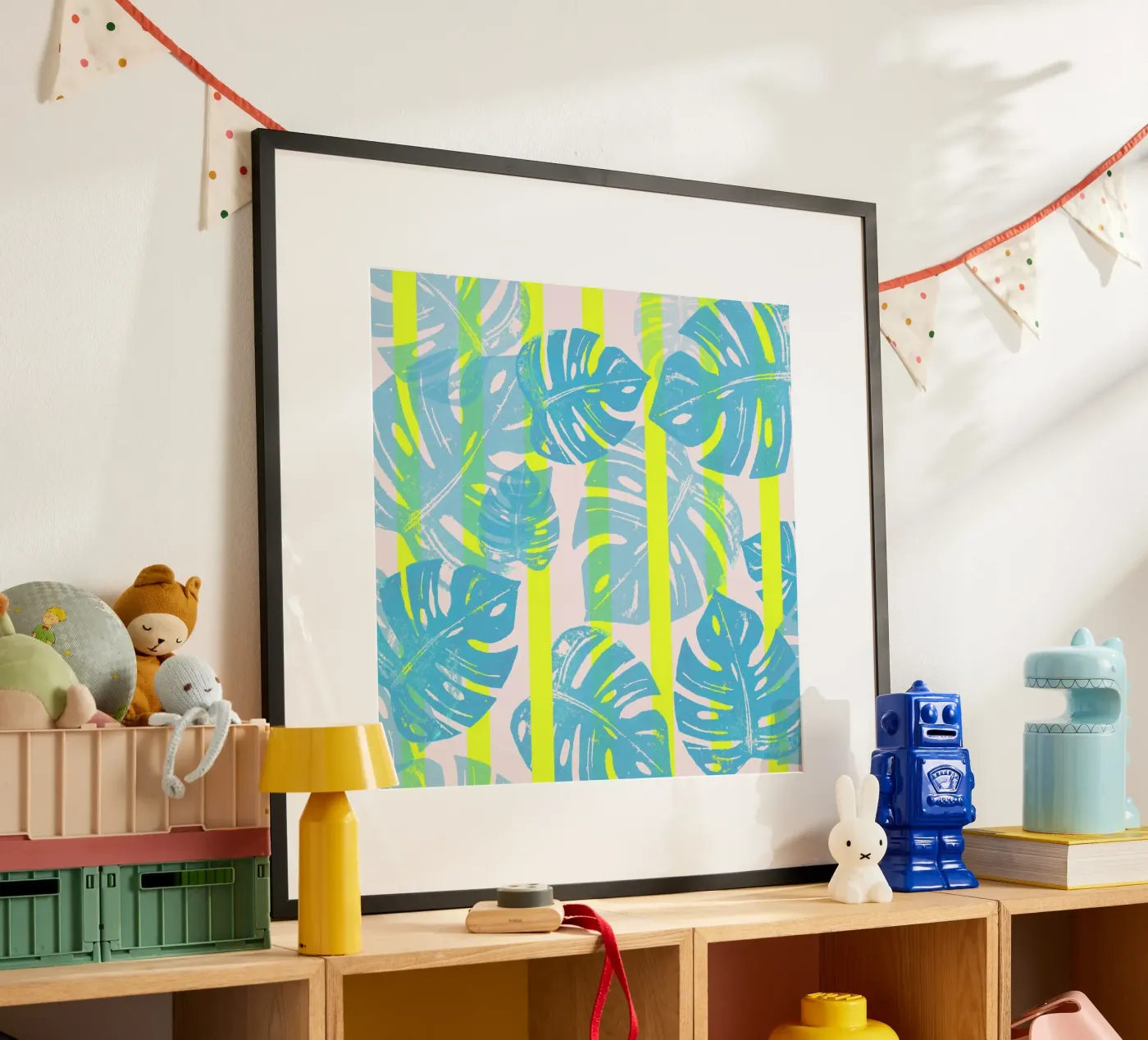 Monstera Neon poster da Bianca Green