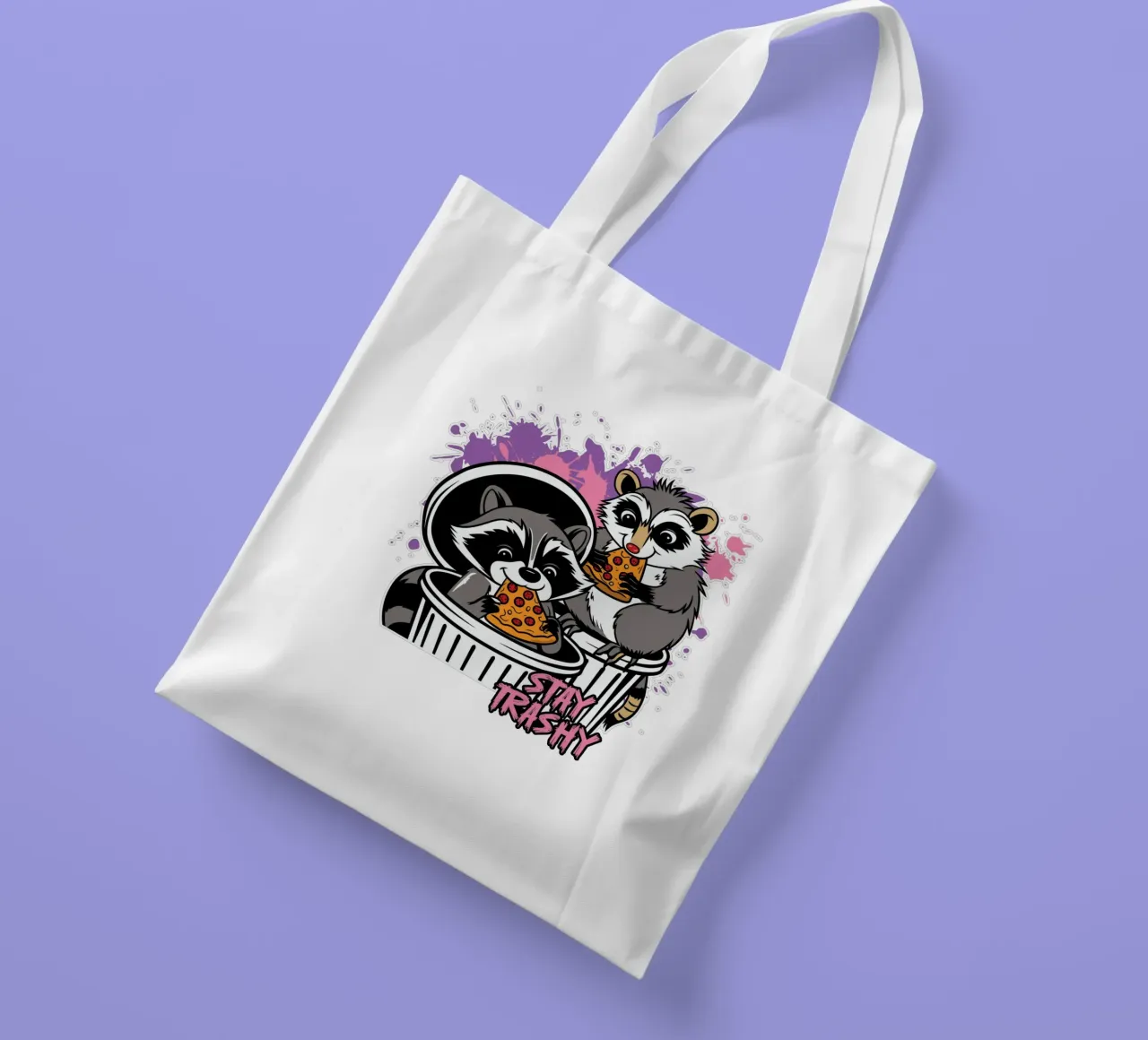 Stay Trashy borsa in juta da edsonramosart