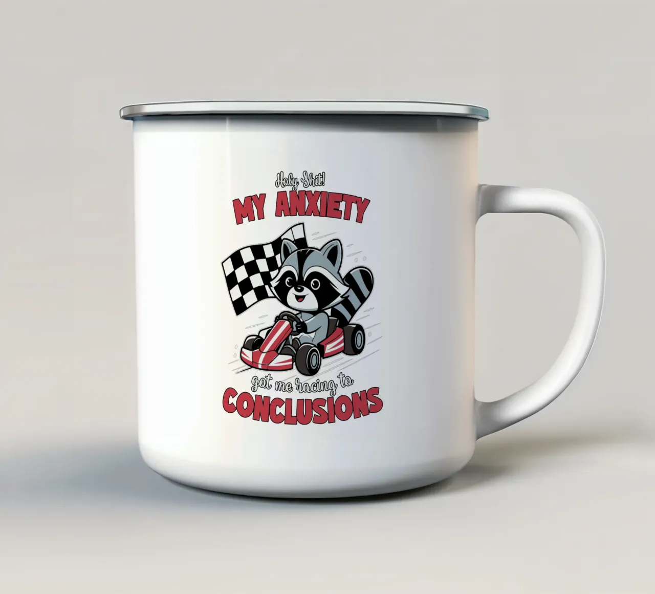 anxiety and racing to conclusions tazza in smalto da edsonramosart