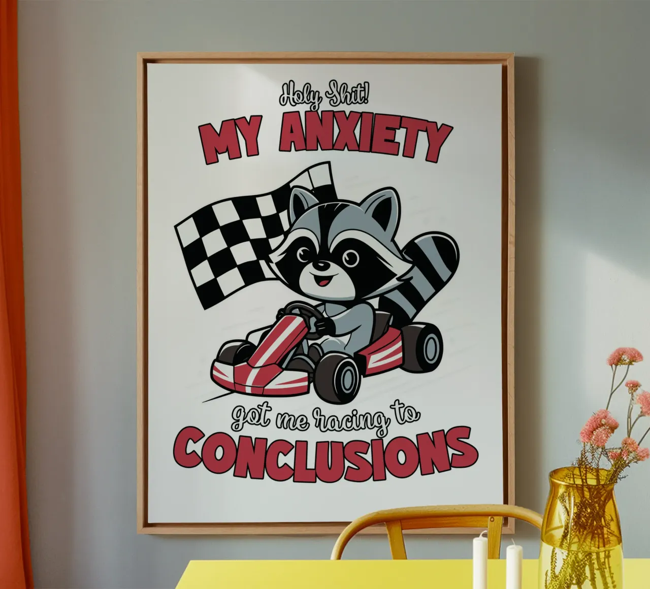 anxiety and racing to conclusions canvas by edsonramosart