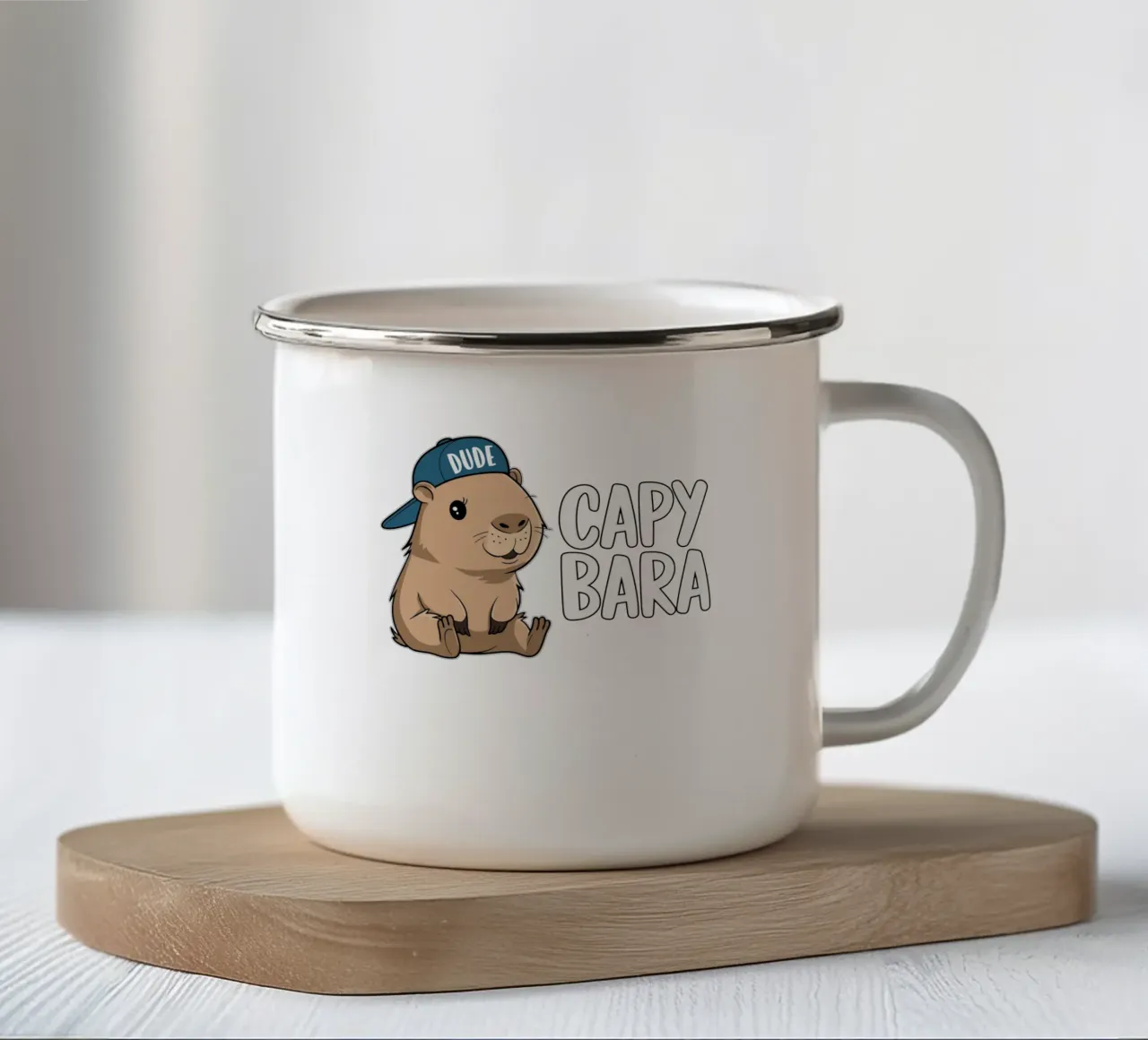 CAPYBARA tazza in smalto da edsonramosart