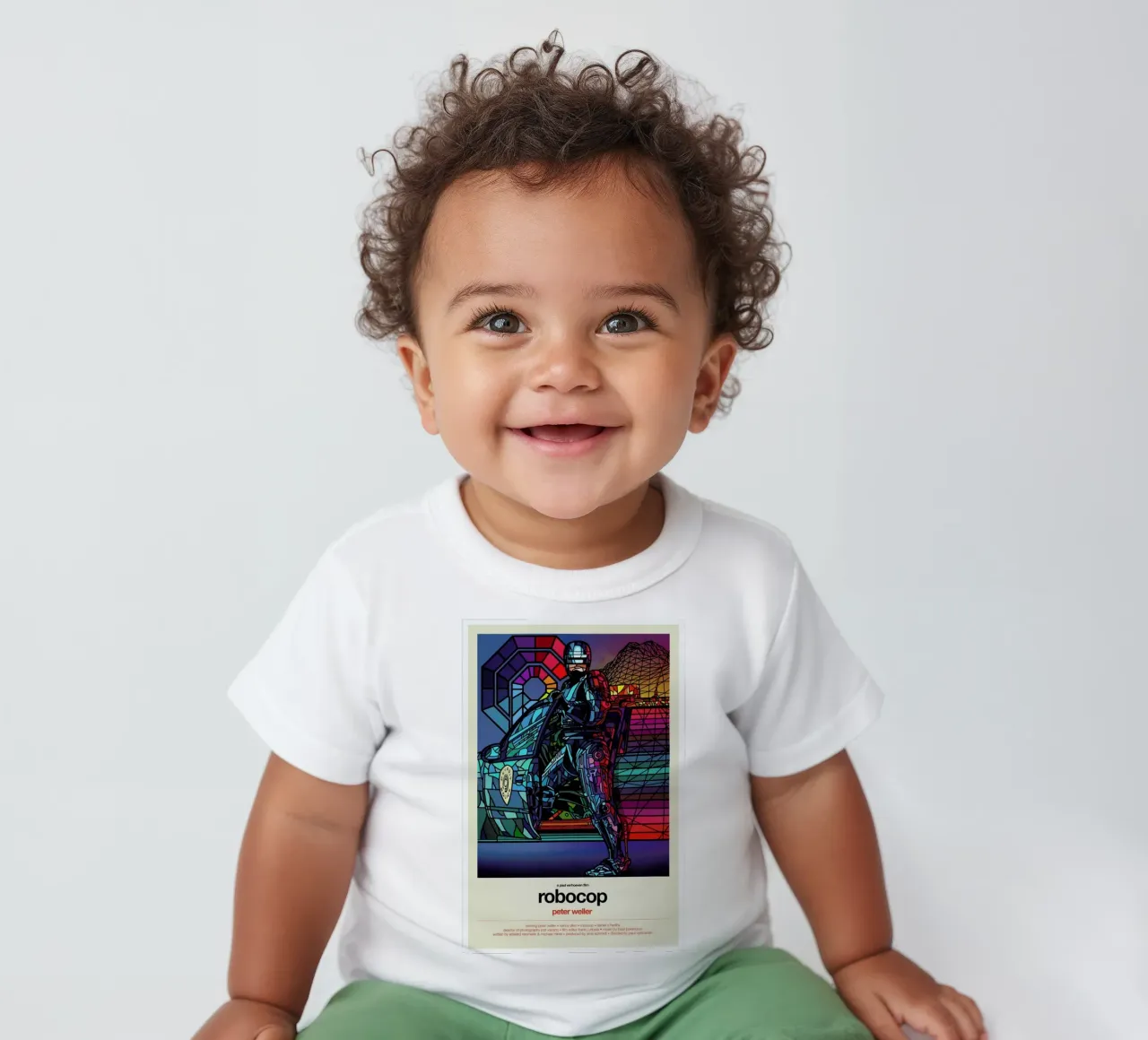 Robocop baby t-shirt by Van Orton Design