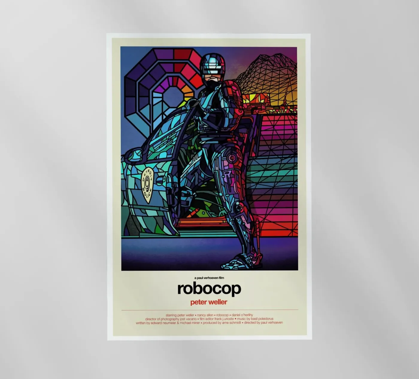 Robocop pellicola backlit da Van Orton Design
