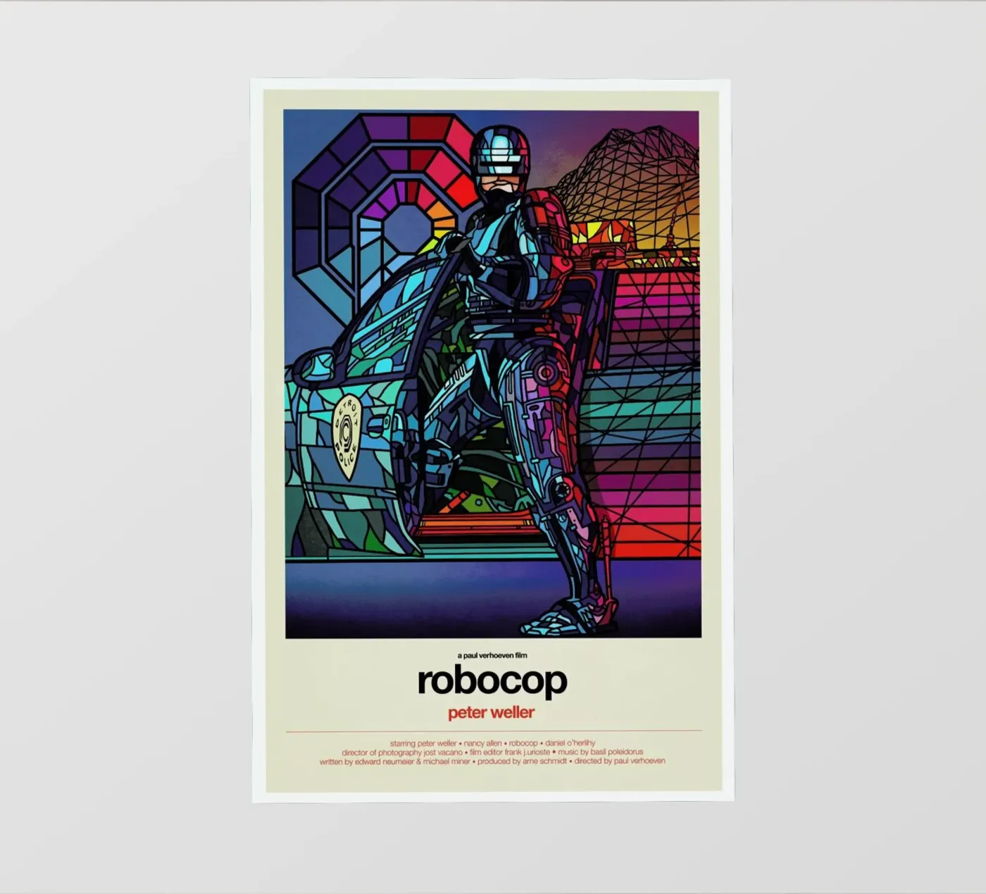 Robocop pellicola backlit da Van Orton Design