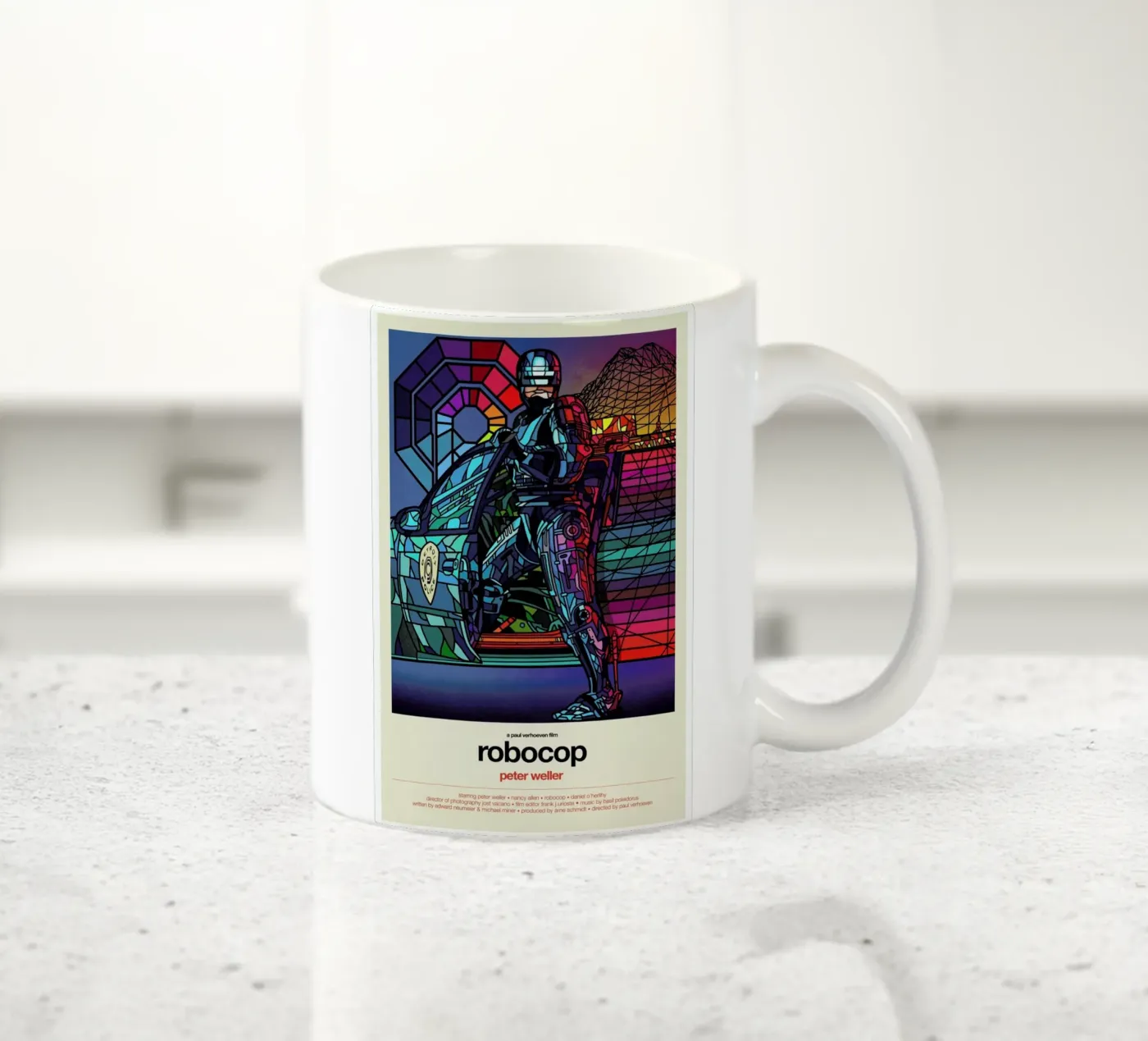 Robocop Keramik Tasse von Van Orton Design