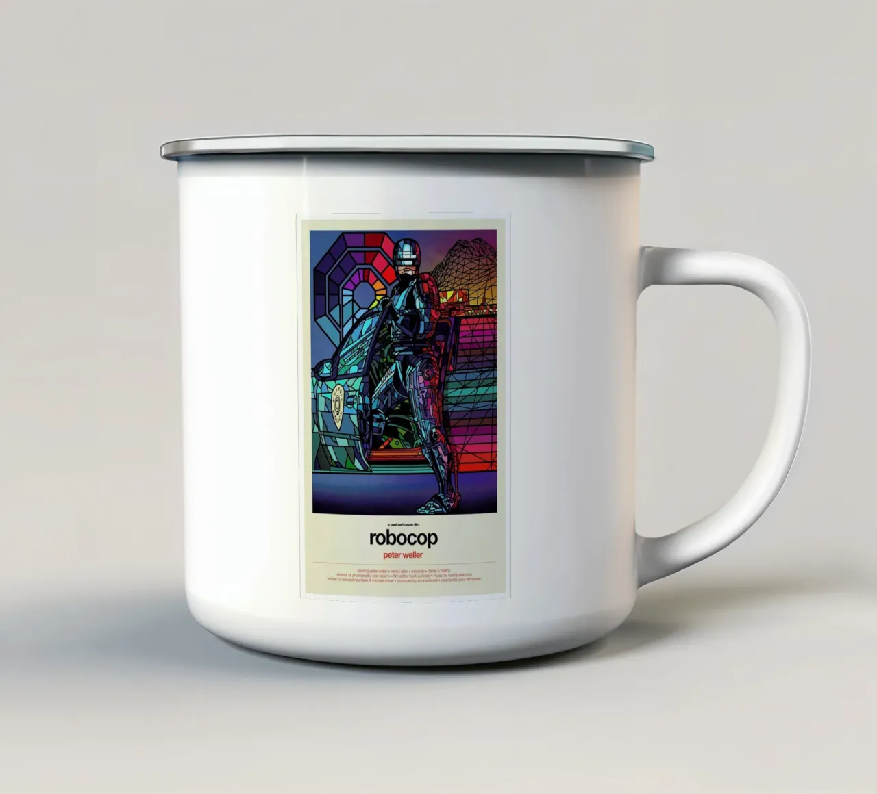 Robocop tazza in smalto da Van Orton Design