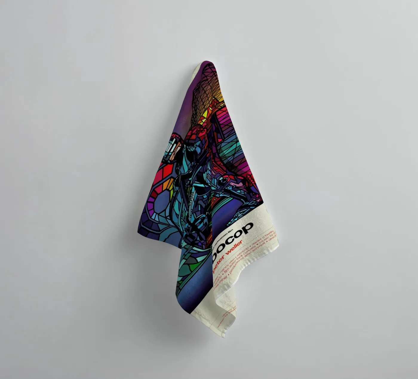 Robocop badhanddoek van Van Orton Design