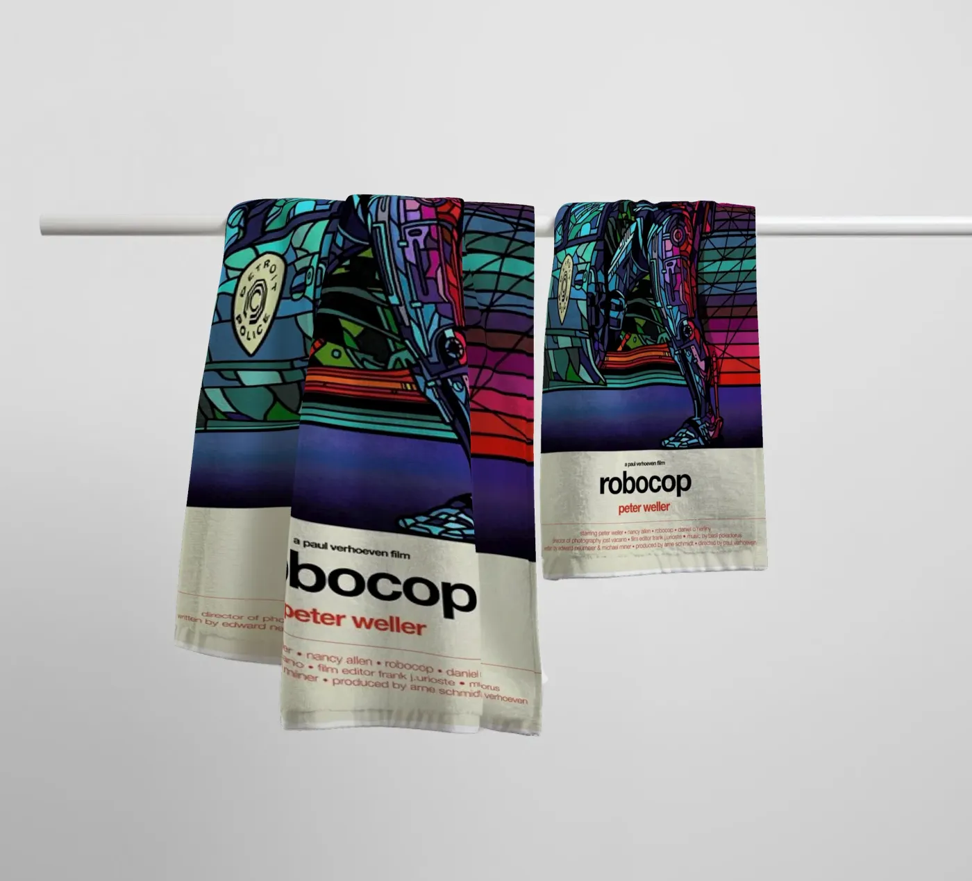 Robocop badhanddoek van Van Orton Design