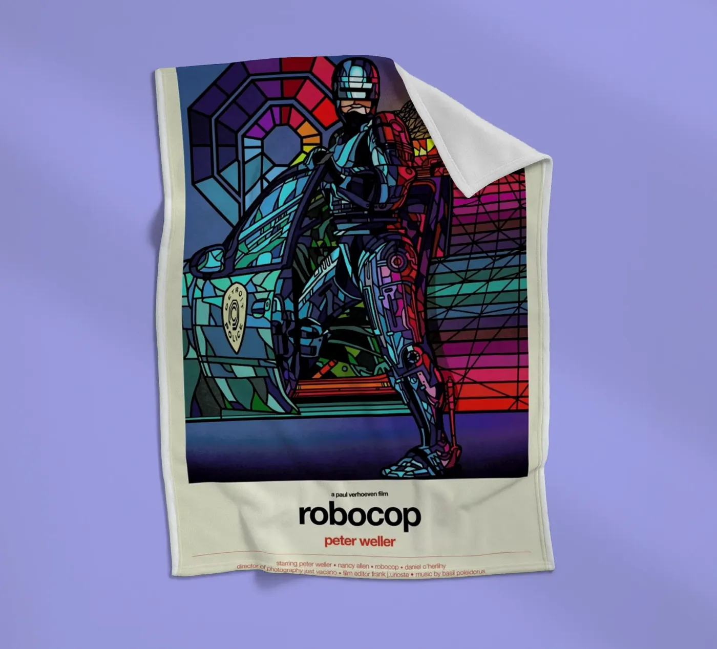 Robocop fleecedeken van Van Orton Design