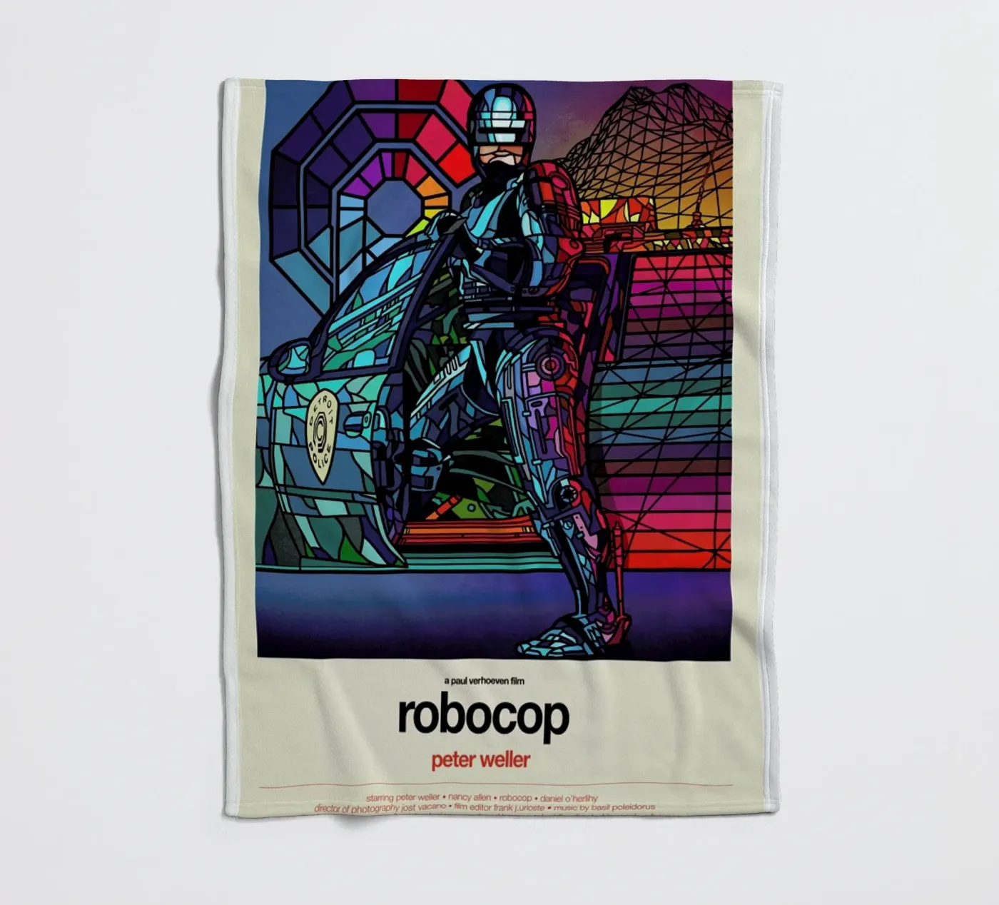 Robocop fleecedeken van Van Orton Design