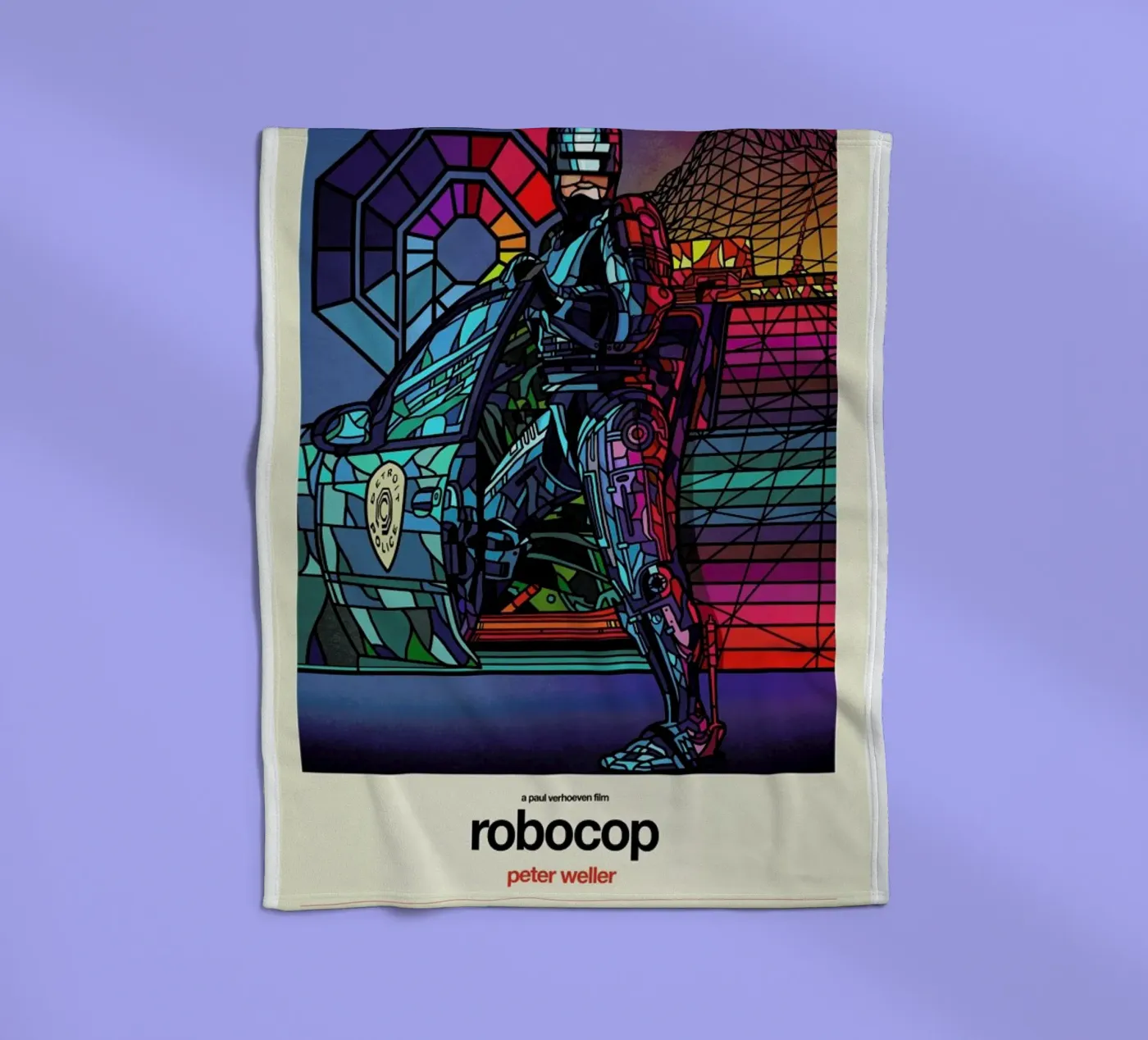 Robocop fleecedeken van Van Orton Design