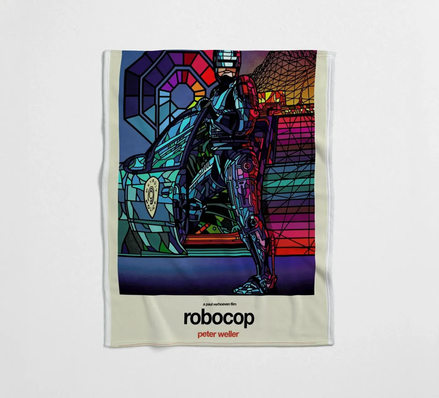 Robocop fleecedeken van Van Orton Design