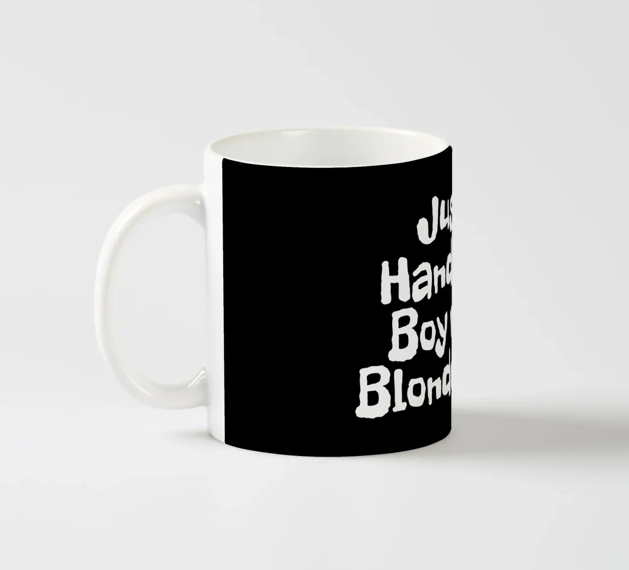 Just a handsome boy with blonde hair ceramic mug by happieeagle