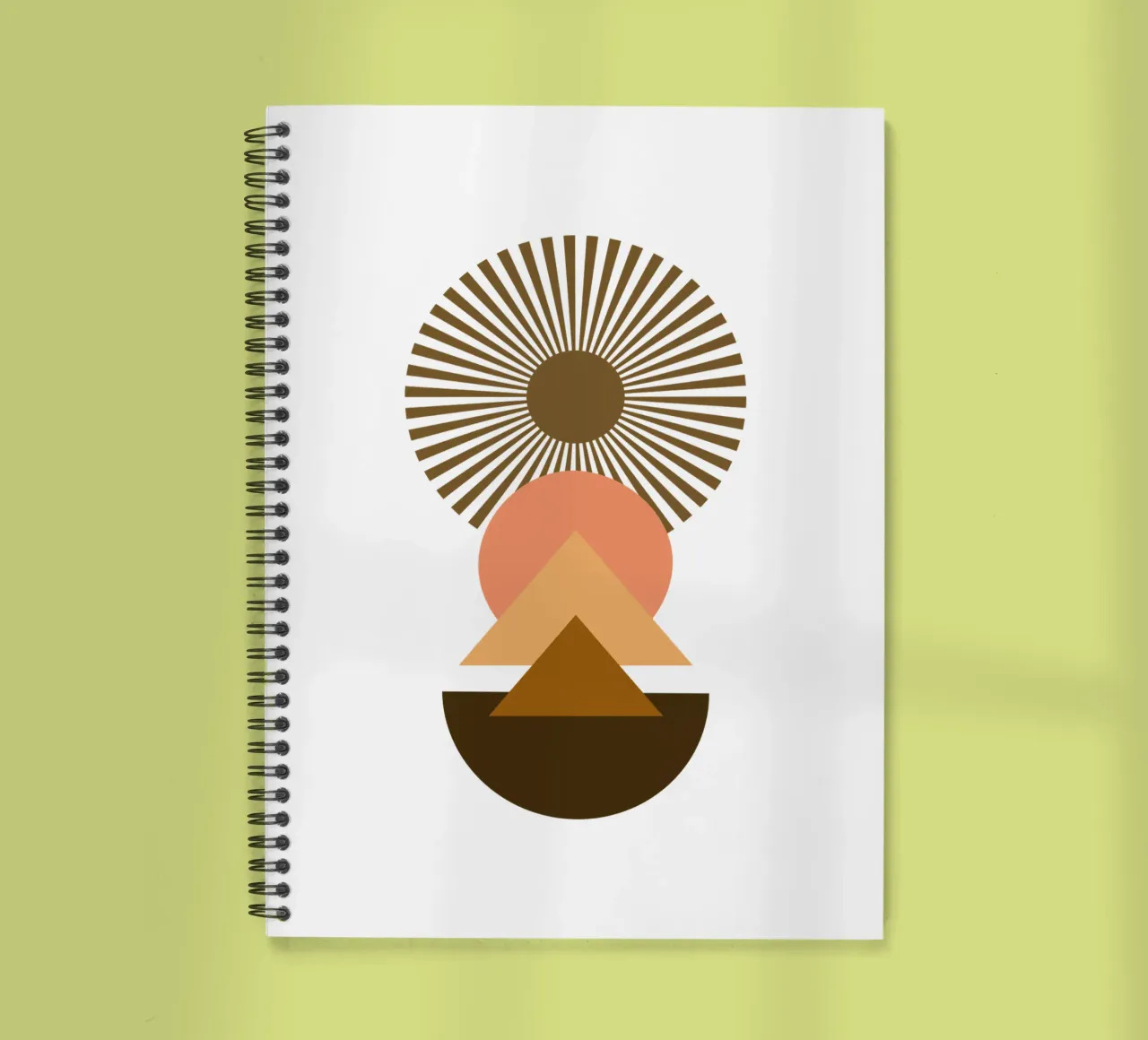 Boho minimalist modern simple spiral notebook by YSV MINIMALIST