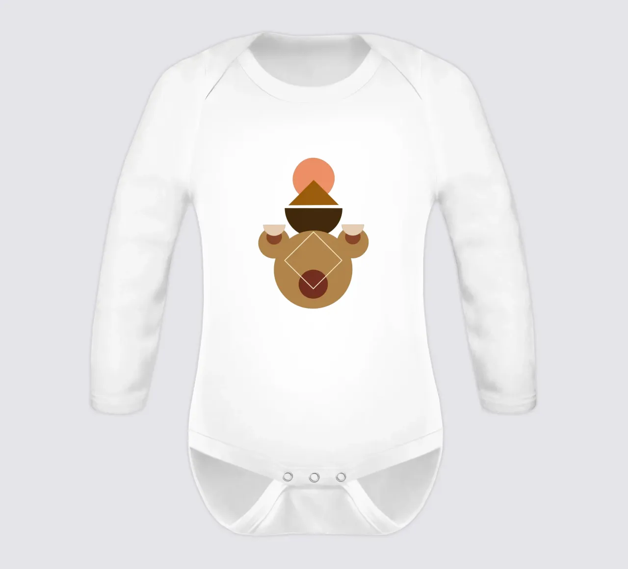 Boho Minimalist Modern Simple long-sleeve baby romper by YSV MINIMALIST