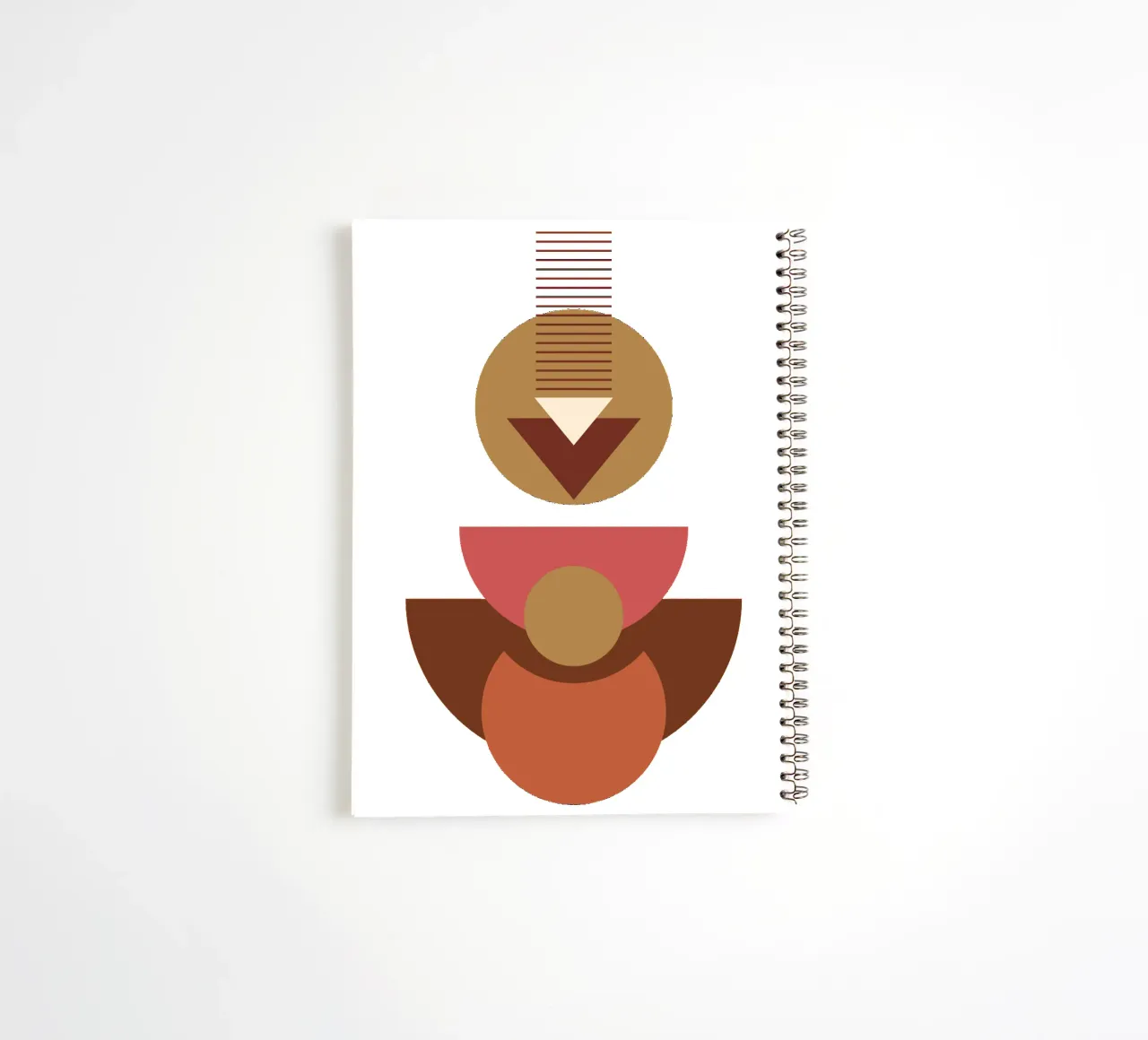 Boho Minimalis Modern Simple spiral notebook by YSV MINIMALIST