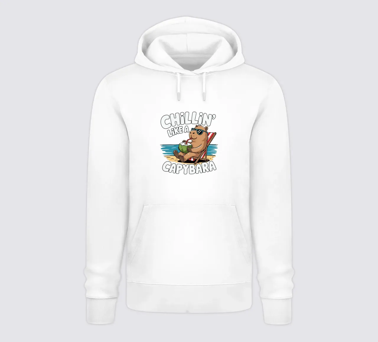 Chillin' like a capybara felpa con cappuccio da edsonramosart