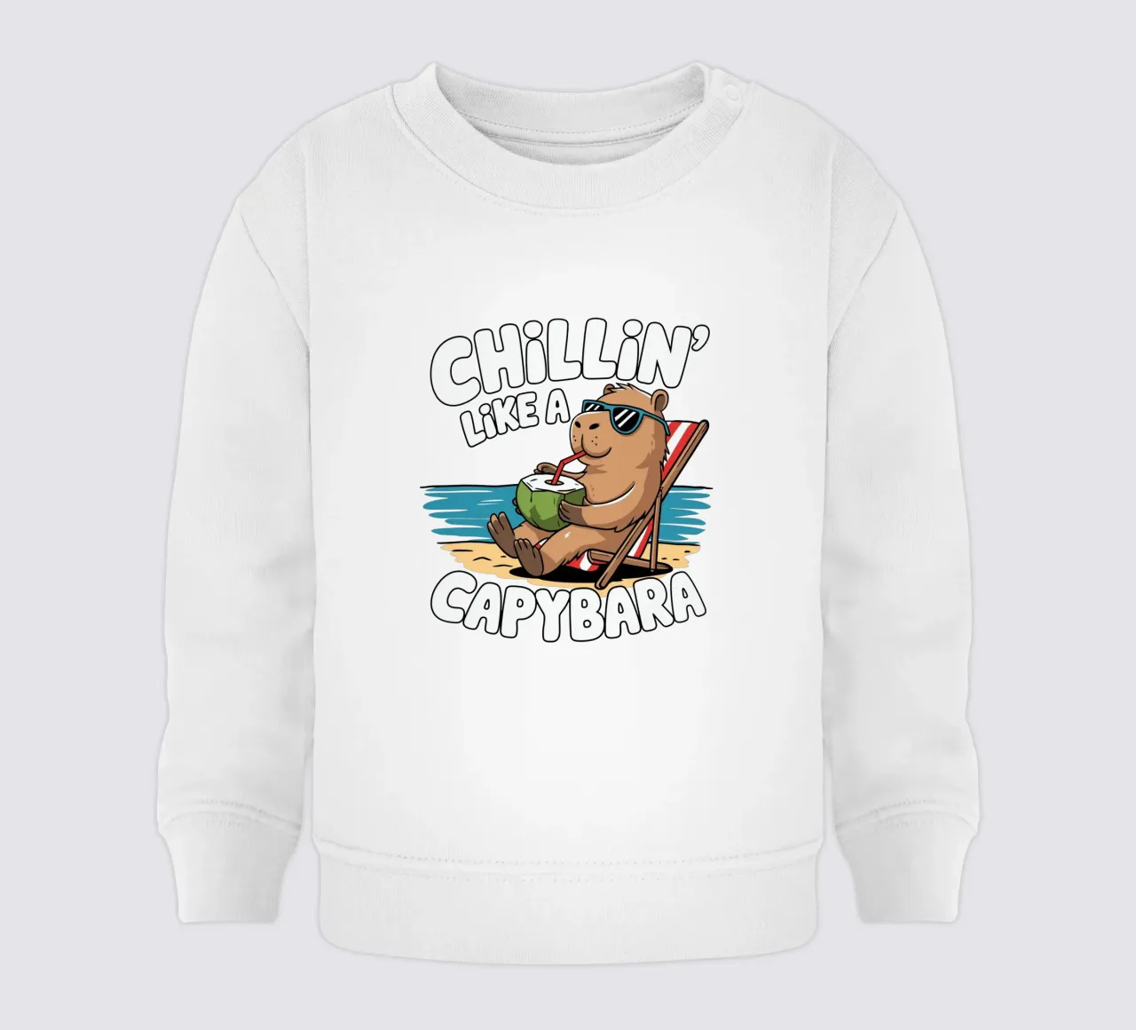 Chillin' like a capybara felpa neonato da edsonramosart
