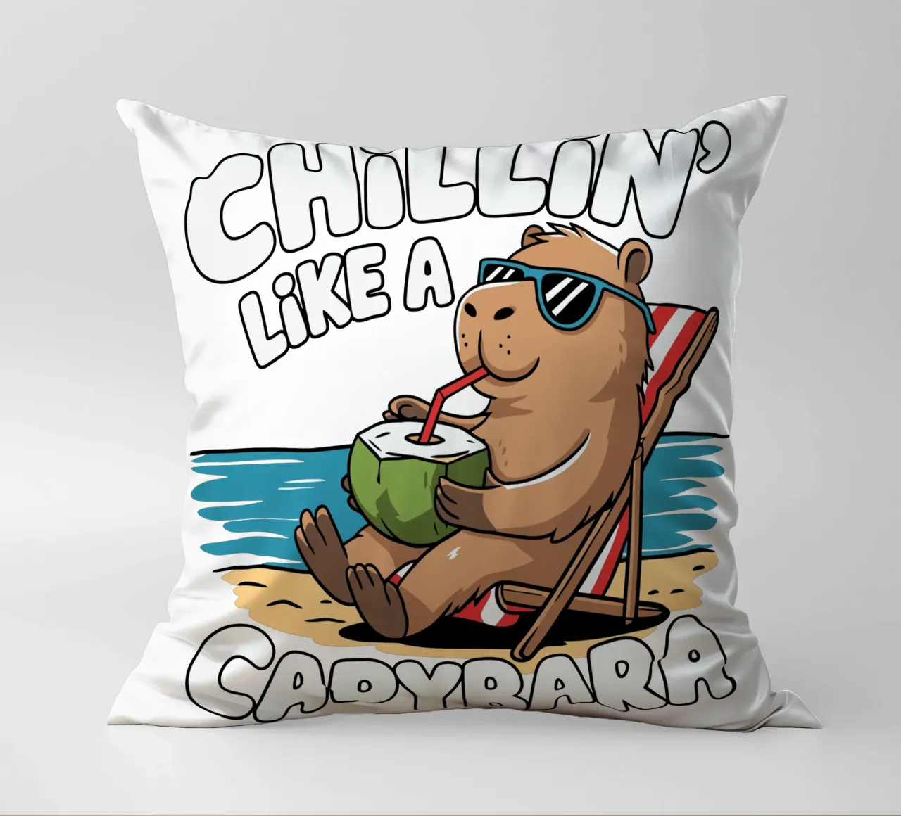 Chillin' like a capybara cuscino da edsonramosart
