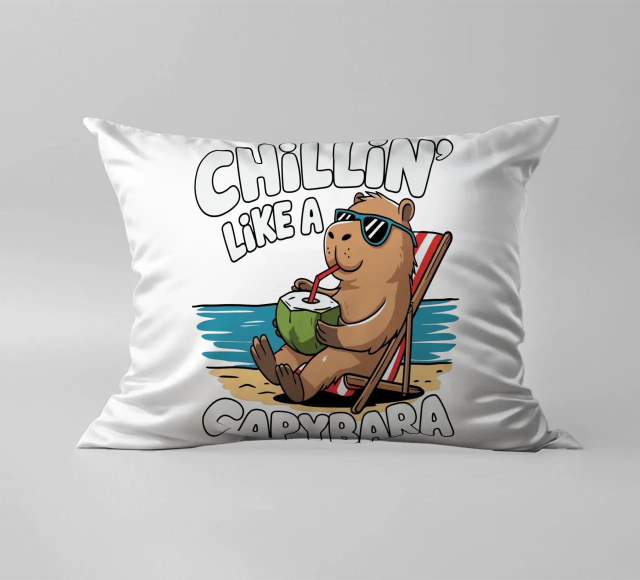 Chillin' like a capybara cuscino da edsonramosart