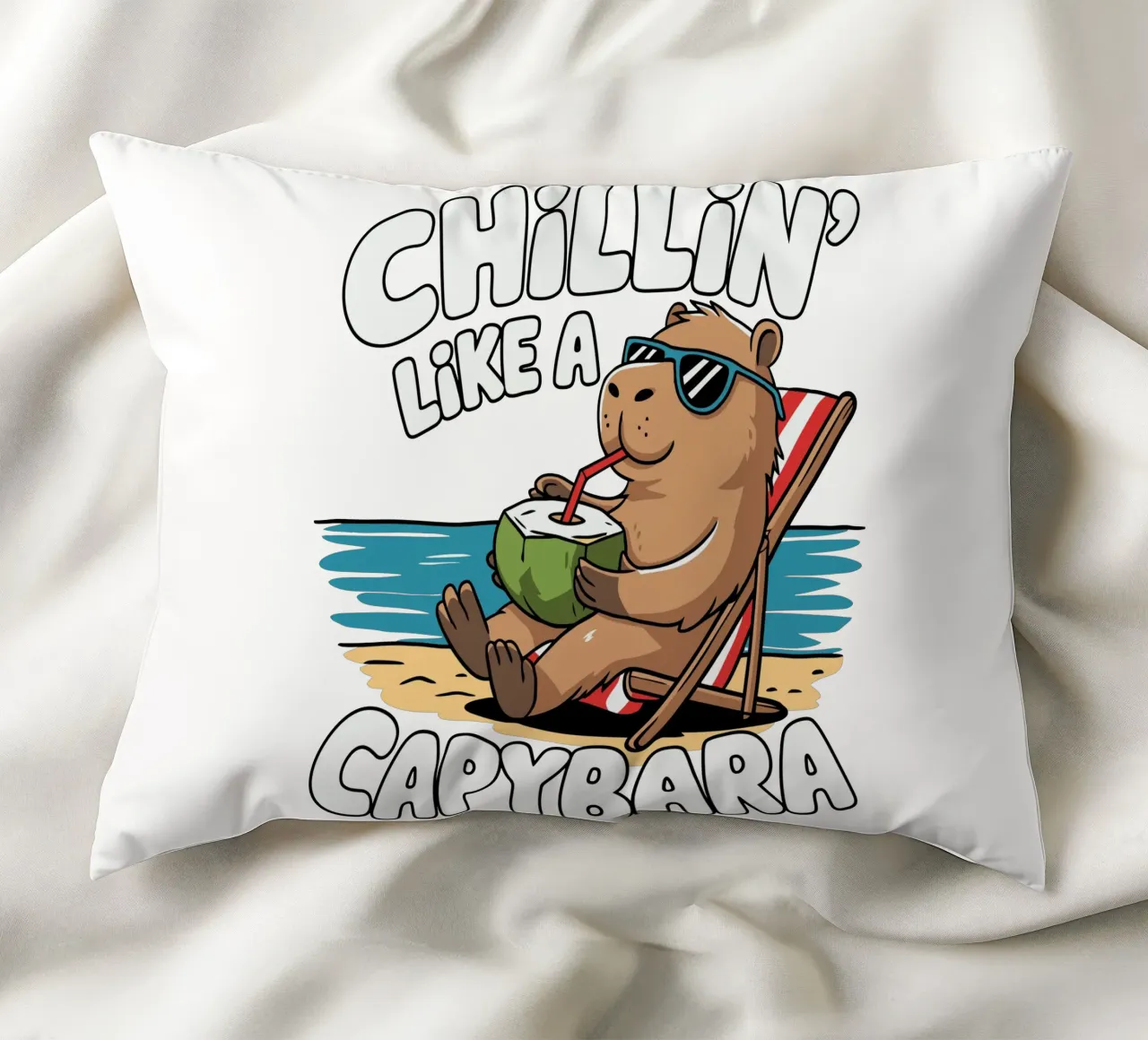 Chillin' like a capybara cuscino da edsonramosart