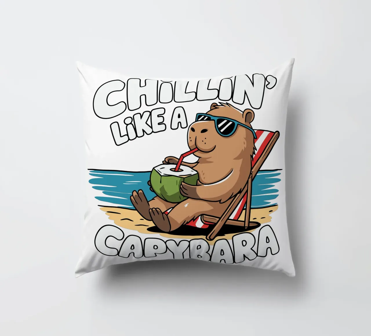 Chillin' like a capybara cuscino da edsonramosart