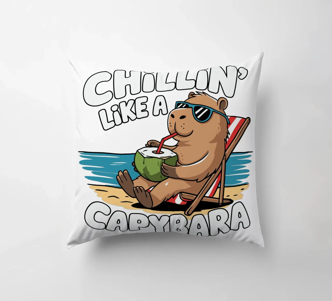 Chillin' like a capybara cuscino da edsonramosart