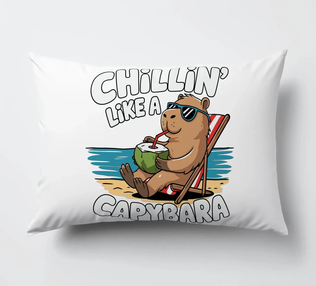 Chillin' like a capybara cuscino da edsonramosart