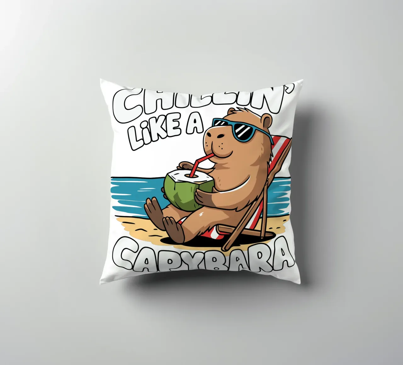 Chillin' like a capybara cuscino da edsonramosart