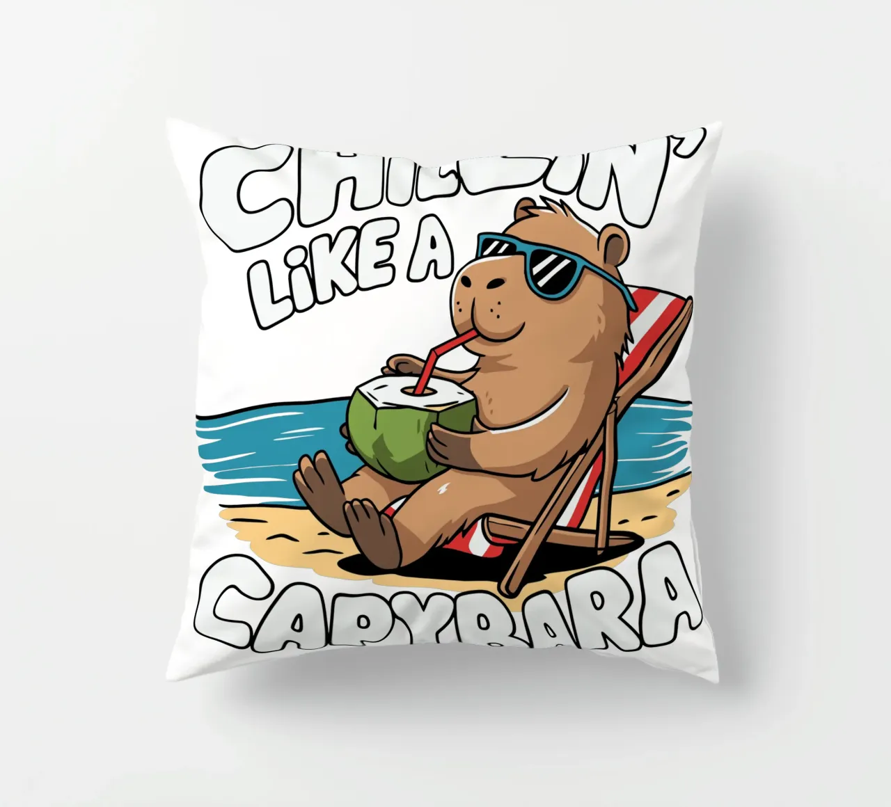 Chillin' like a capybara cuscino da edsonramosart