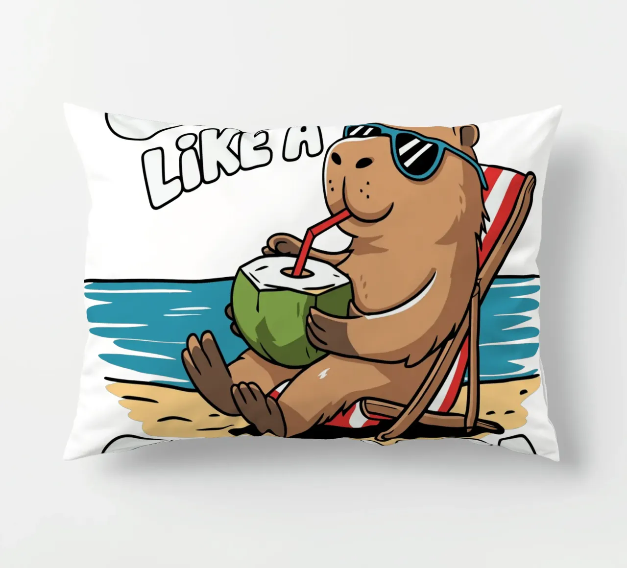 Chillin' like a capybara cuscino da edsonramosart
