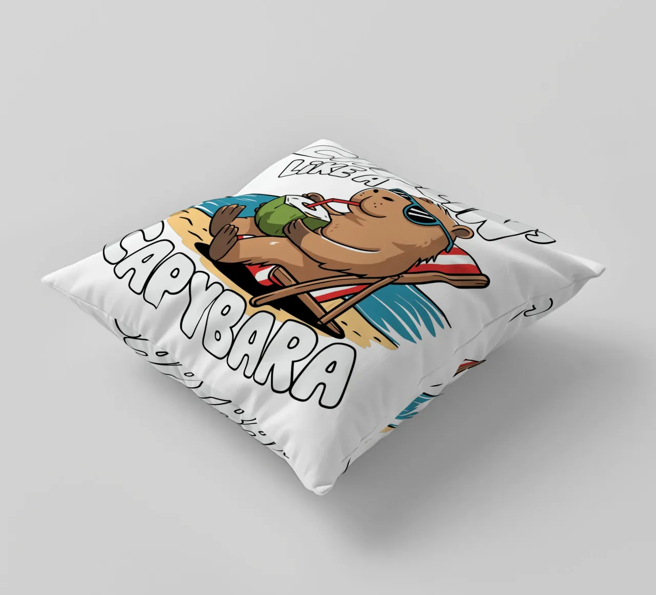 Chillin' like a capybara cuscino da edsonramosart