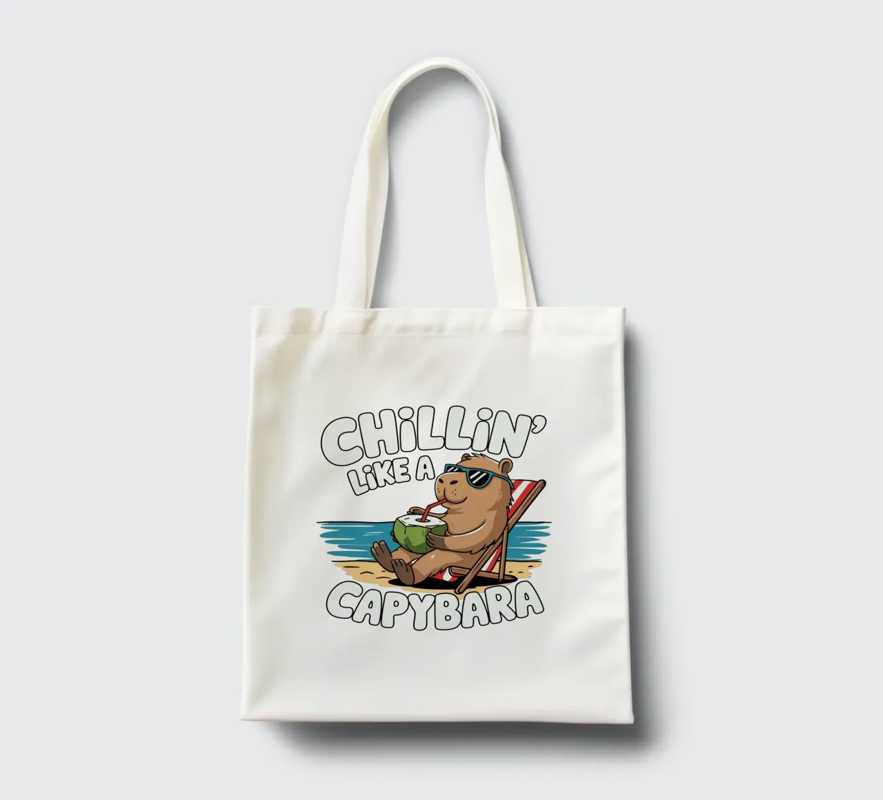 Chillin' like a capybara borsa in juta da edsonramosart